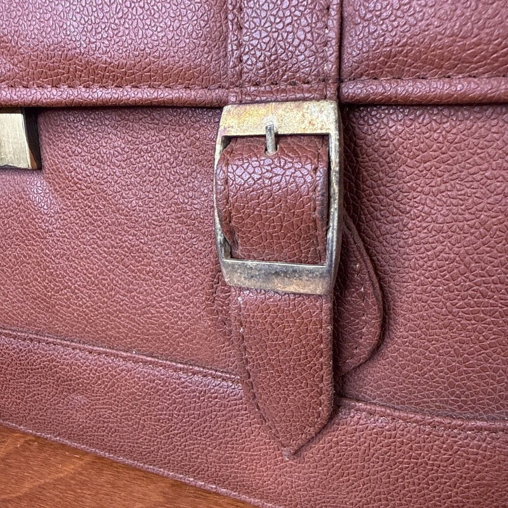 Vintage Raymond Brown Attache Briefcase Portfolio Satchel Office Bag EUC - Picture 4 of 16